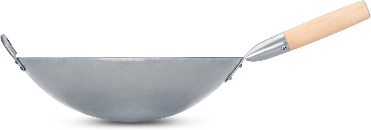 Craft Wok Traditional Hand Hammered Chinese Carbon Steel Wok with