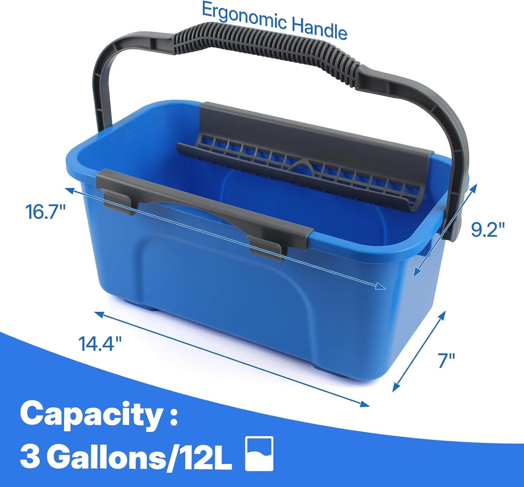 🔥Window Cleaning Kit with Bucket, Squeegee and Scrubber for Outdoor Use