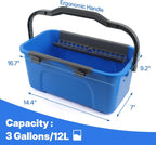 🔥Window Cleaning Kit with Bucket, Squeegee and Scrubber for Outdoor Use