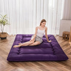 Japanese Foldable Futon Mattress, 4 Inch Thick Twin Size Floor Mattress