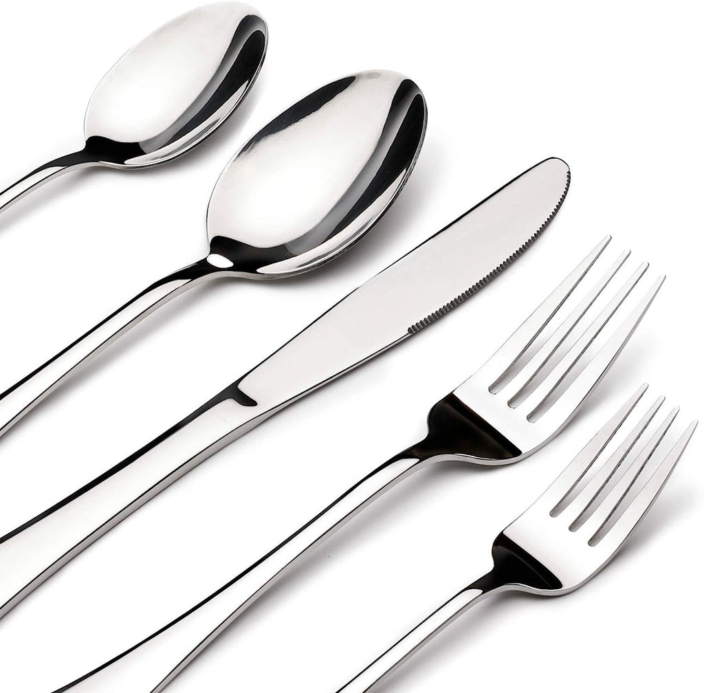 Premium 8-Piece Stainless Steel Cutlery Set (Including Serving Utensils)