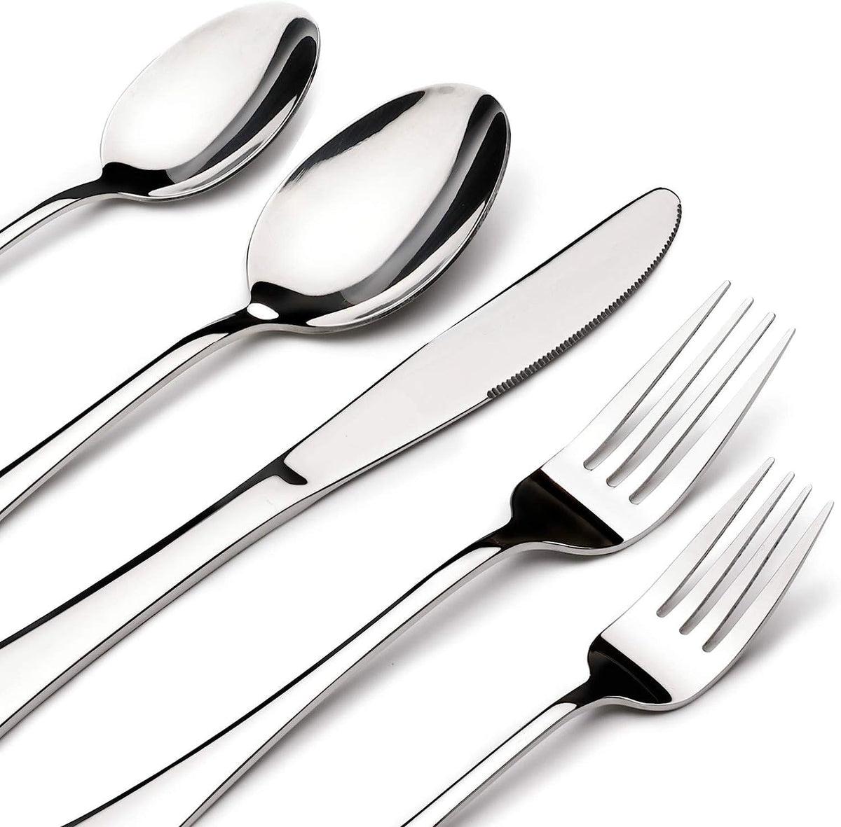 Premium 8-Piece Stainless Steel Cutlery Set (Including Serving Utensils)
