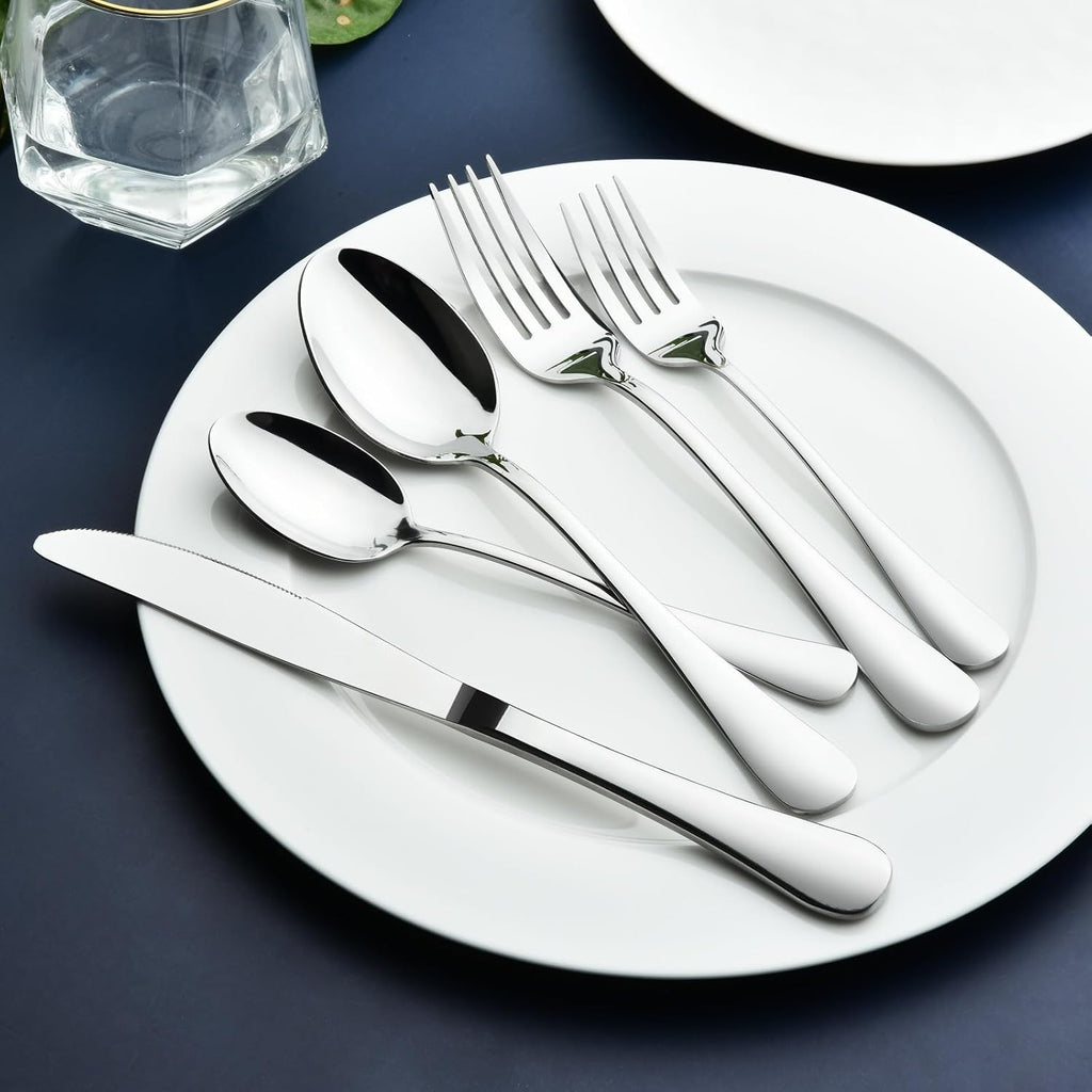 Premium 8-Piece Stainless Steel Cutlery Set (Including Serving Utensils)
