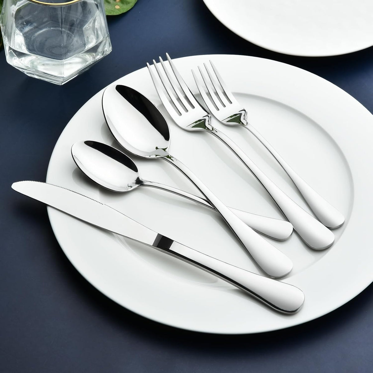 Premium 8-Piece Stainless Steel Cutlery Set (Including Serving Utensils)