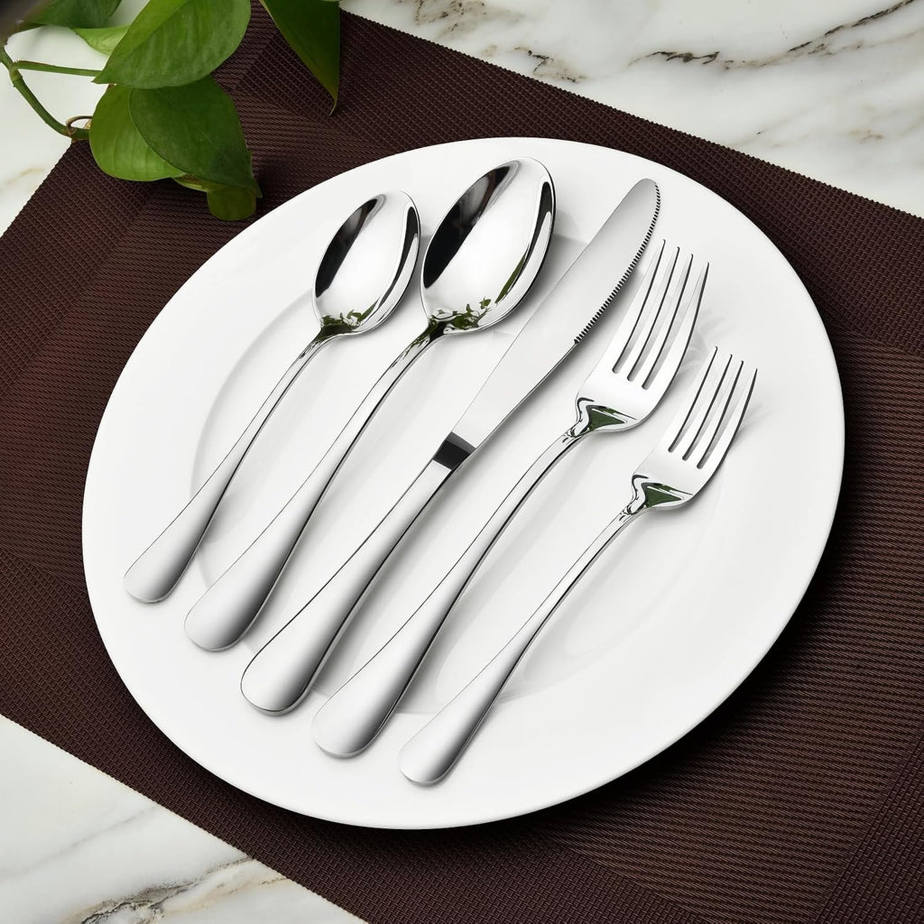 Premium 8-Piece Stainless Steel Cutlery Set (Including Serving Utensils)
