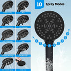 Premium all-metal construction, cUPC certified, 8-inch high-pressure rainfall showerhead.