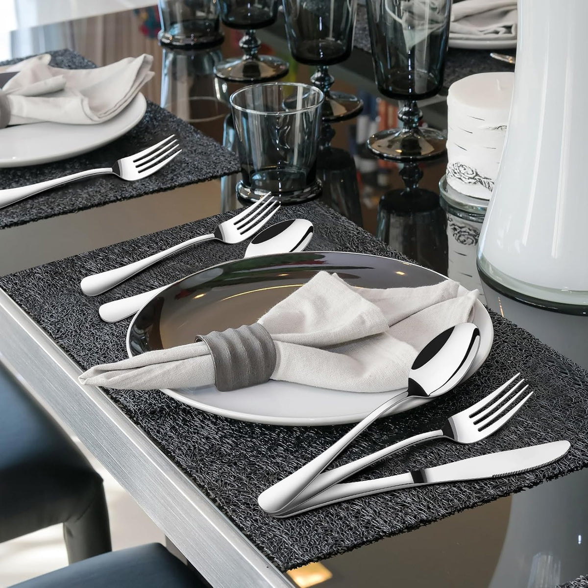 Premium 8-Piece Stainless Steel Cutlery Set (Including Serving Utensils)